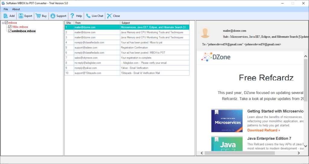 Free MBOX to PST Converter 