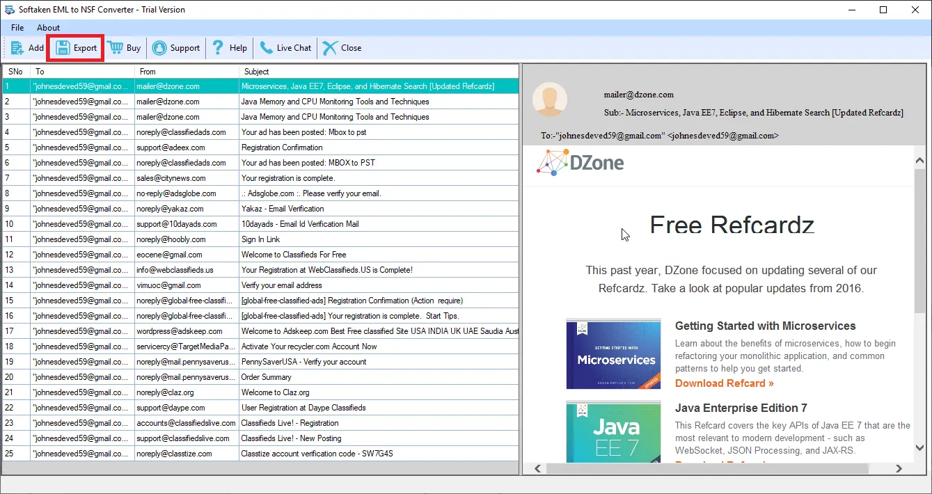 opt export option