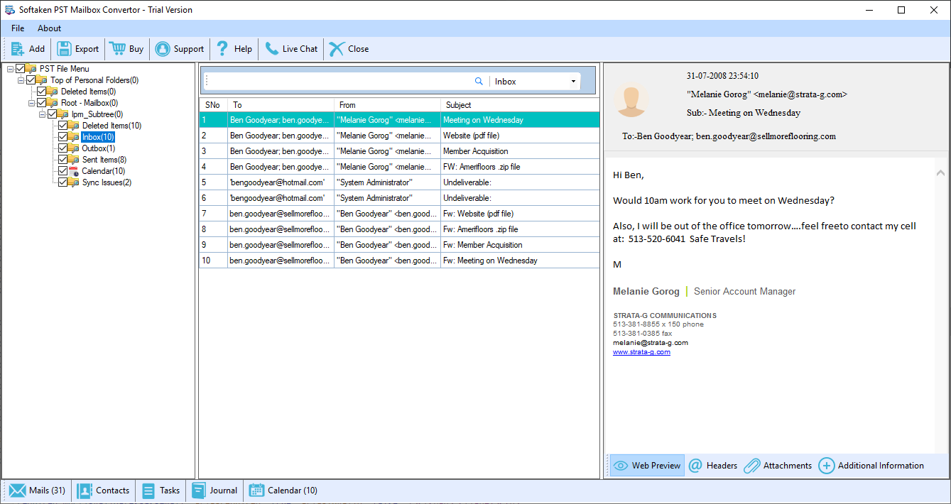 microsoft eml to pst converter free